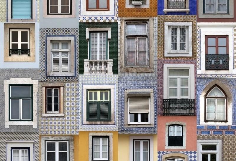Kachličkové domy v Lisabone.