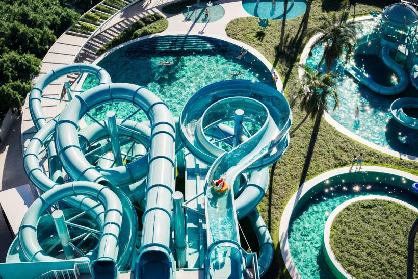 Aquapark Aquila Rithymna Beach. Kréta.