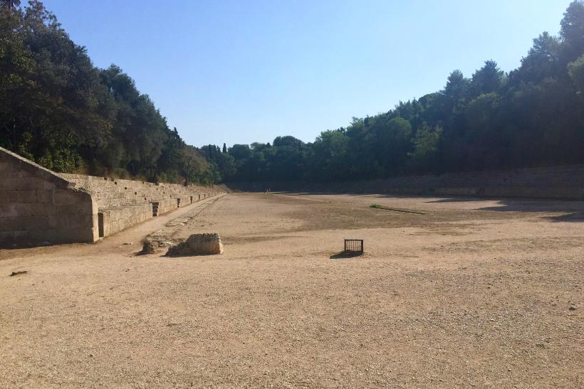 Štadión nad mestom Rodos.