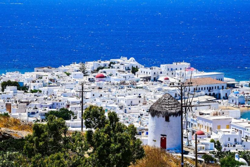 Mykonos a jeho biele domčeky