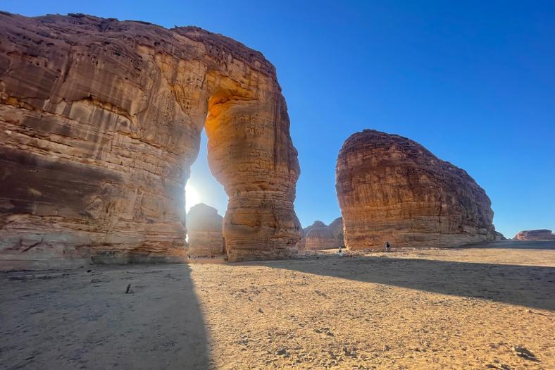 Kamenný masív pripomínajúci slona - Jabal Alfil. KSA