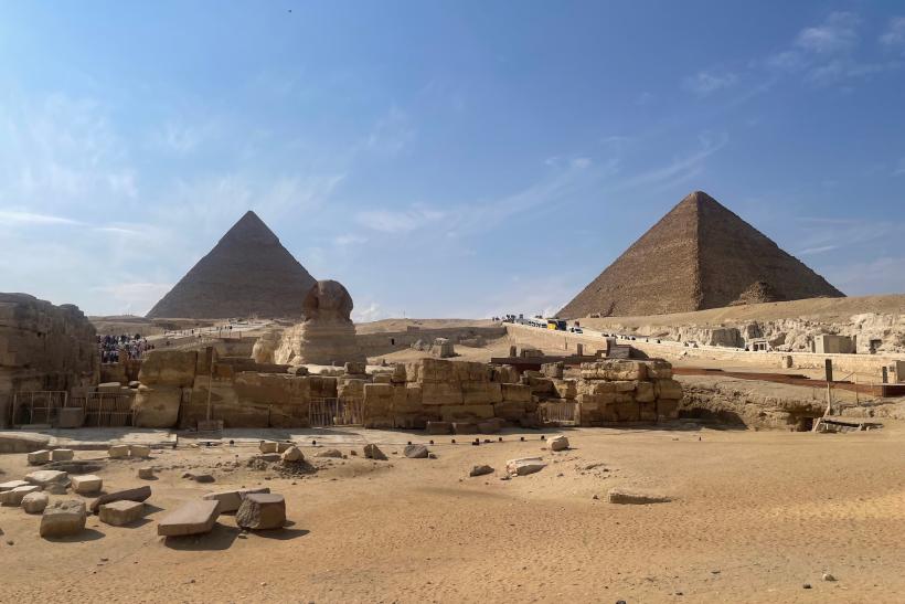 Pyramídy v Gíze v Egypte počas dňa.
