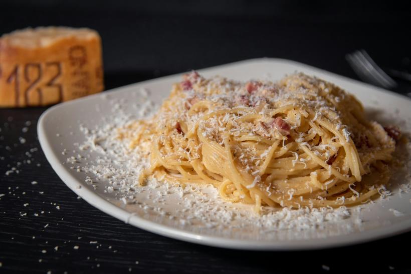 Špagety carbonara.