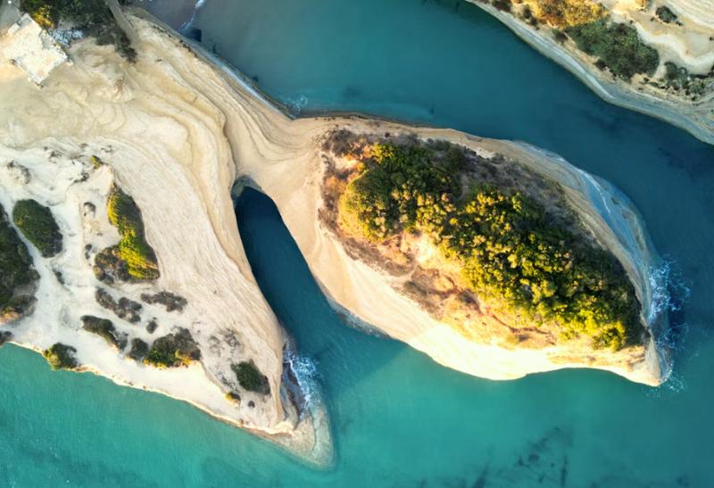 Canal d' Amour na ostrove Korfu.