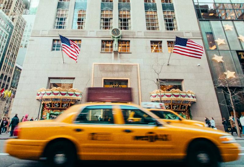 Žltý taxi v New Yorku.