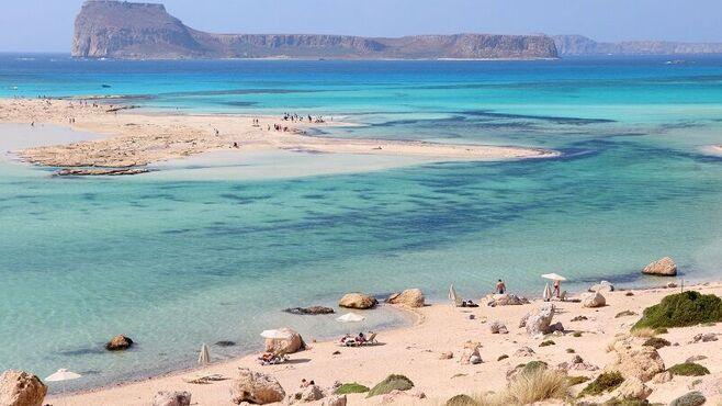Nádherná pláž Balos na ostrove Kréta
