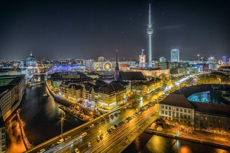 Berlín v noci