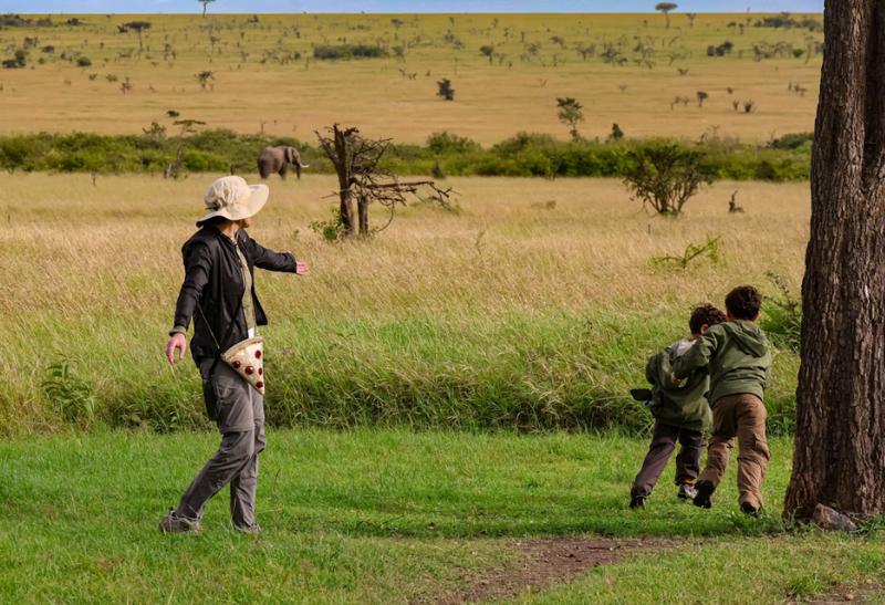 Deti na safari.