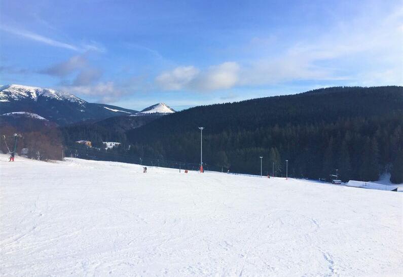 Zimný svah na Donovaloch - Záhradište. Slovensko