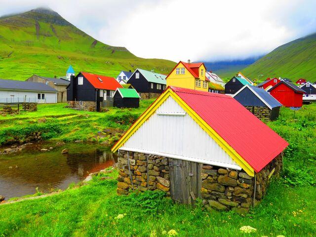 faerské ostrovy domčeky