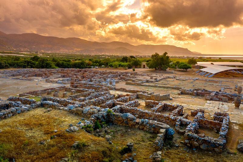 Zbytky minojského paláca na ostrove Kréta