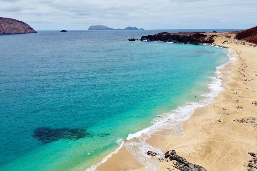 Piesková pláž. Lanzarote