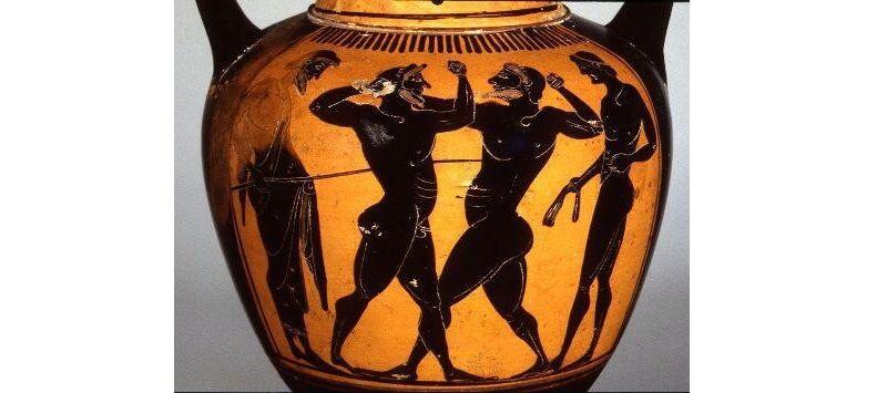 Vyobrazený Diagoras v boxe