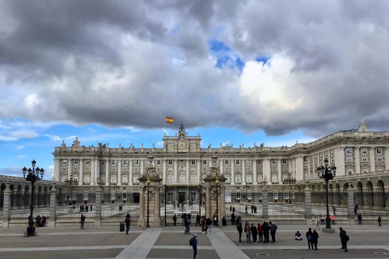 Kráľovský palác v Madride. Španielsko