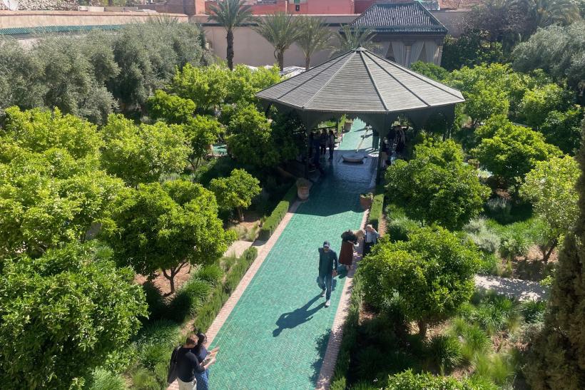 Zelená záhrada v Marrákeši.