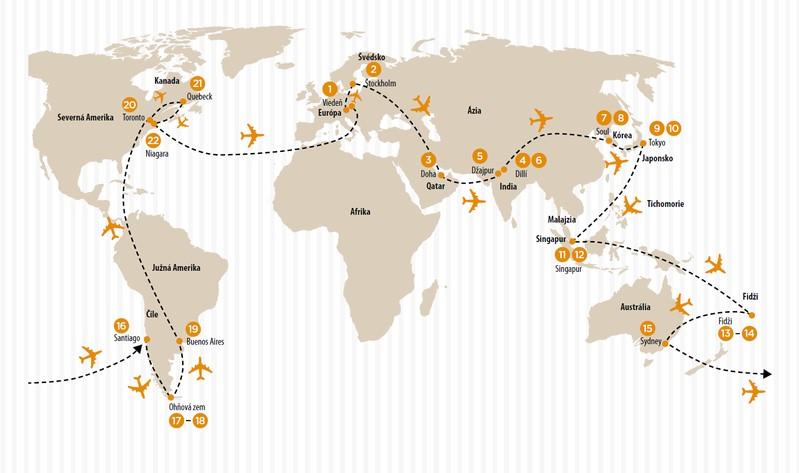 mapa cesty okolo sveta