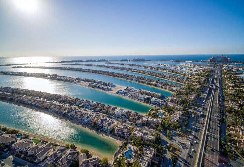 Výhľad na Palm Jumeirah. Dubaj