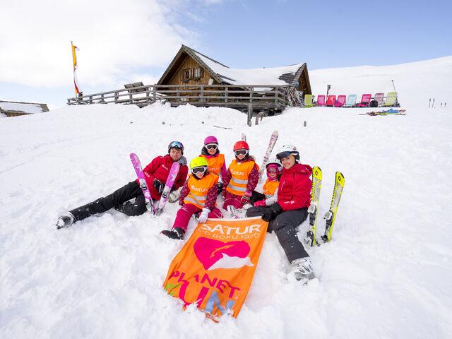 Planet Fun na lyžiach.Turracher Höhe. Rakúsko