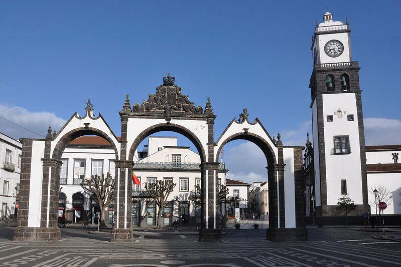 Hlavné mesto Azor Ponta Delgada na ostrove Sao Miguel