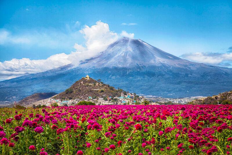 Dymiaca hora Popocatepetl