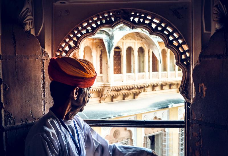 Ind v pevnosti Mehrangarh