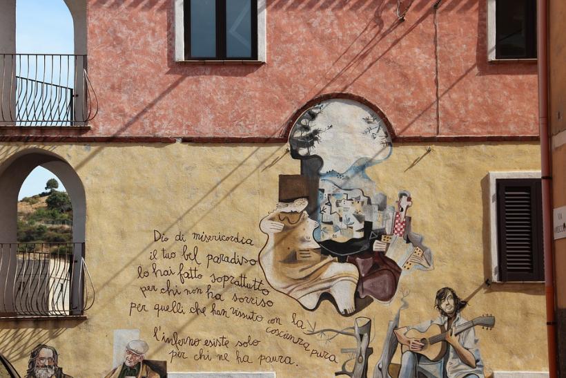 Mesto Orgosolo, maľby murales