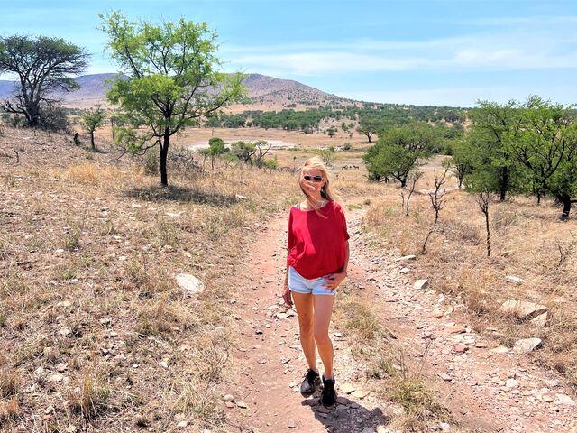 Norika Fedorová na safari. Tanzánia.