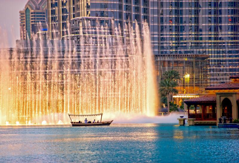 Dubajská fontána.