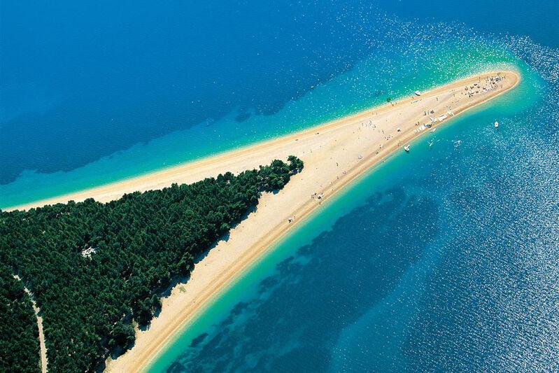 Piesková pláž, Chorvátsko.