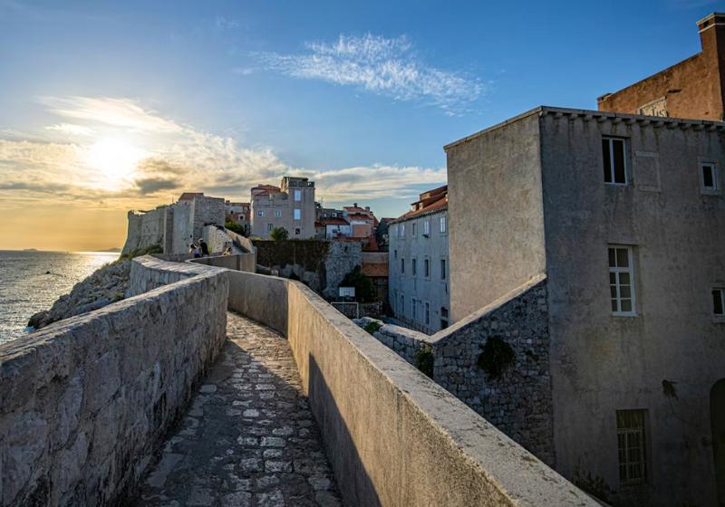 Mestské hradby v Dubrovníku, Chorvátsko.