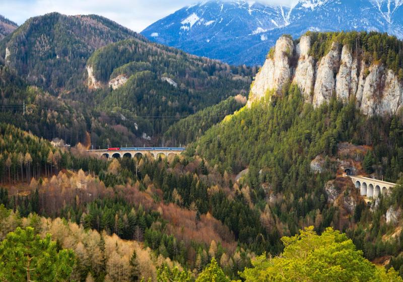 Semmeringská železnica medzi horsami, Rakúsko