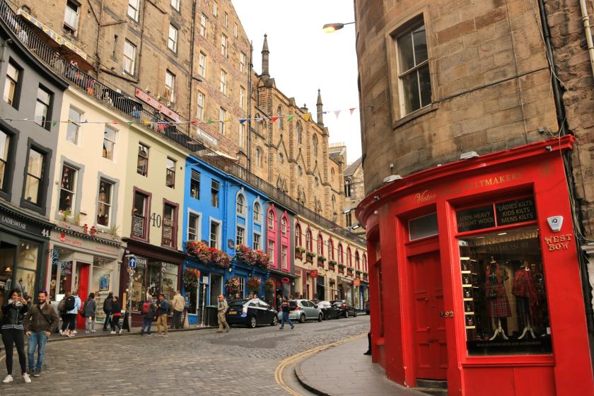 Ulica s budovami Royal Mile, Veľká Británia
