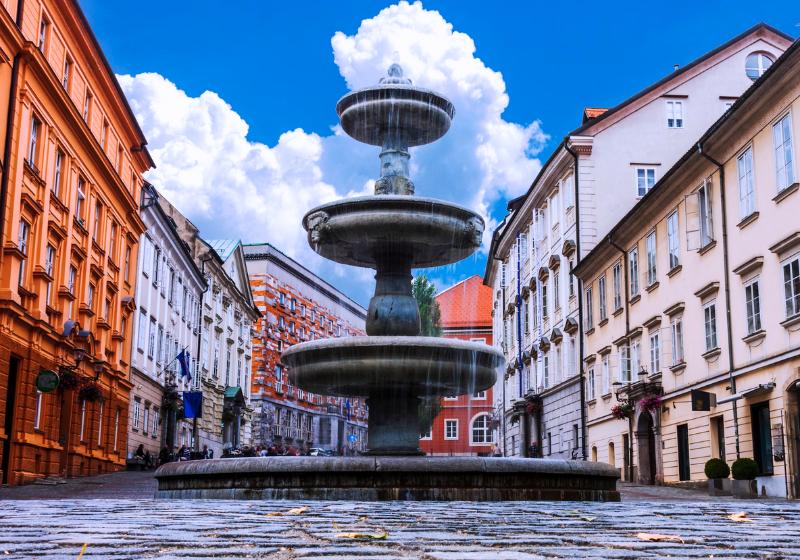 Ľubľana - staré centrum mesta, Slovinsko
