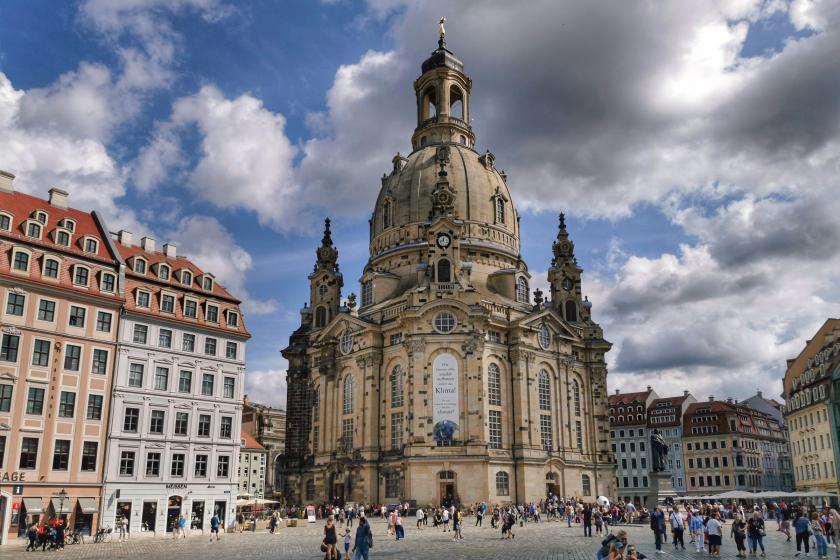 Luteránsky kostol Frauenkirche v Drážďanoch.