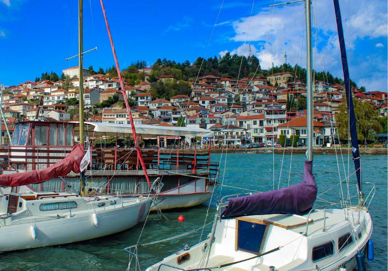 Ohrid - lode a domy