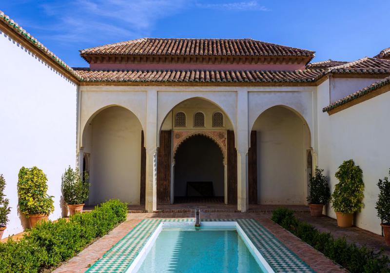 Maurský dom s bazénom a záhradou Alcazaba v Malage