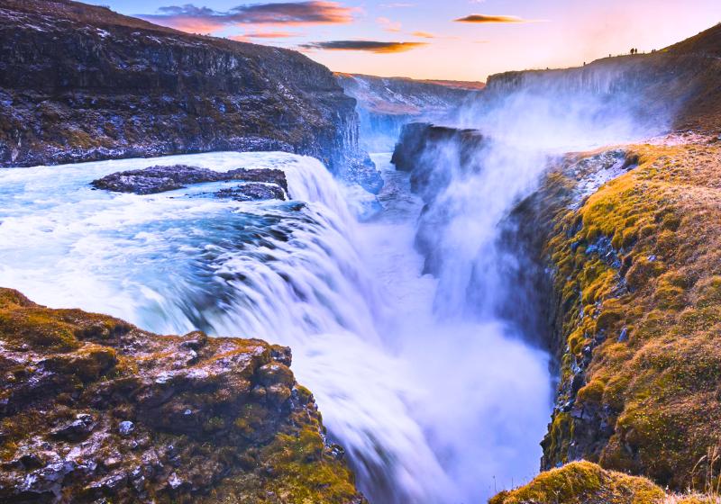 Vodopád Gulfoss, Island. Foto: unsplash.com