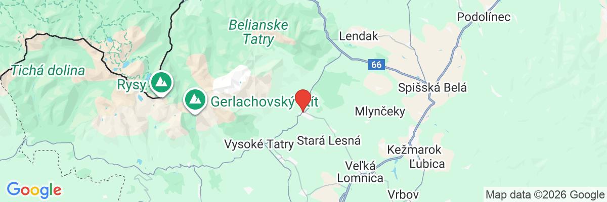 Na mape · Hotel Lomnica