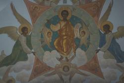 Historická freska z kostola Osios Loukas.