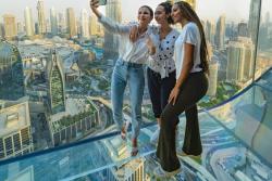 Vyhliadka v hotely Address Sky v Dubaji.