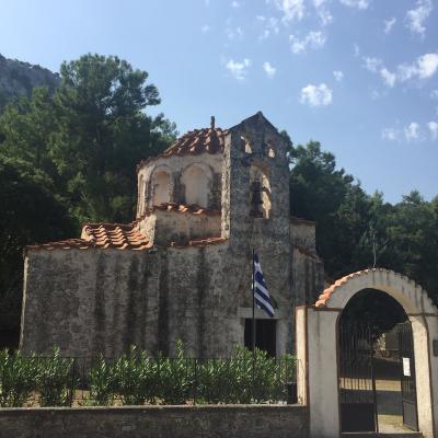 Kamenný kostol na ostrove Rodos.