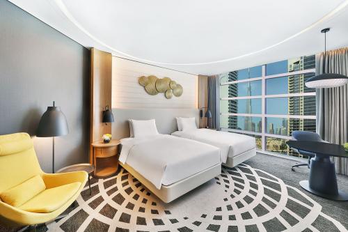 Izba Guest s výhľadom na Burj Khalifa v Doubletree by Hilton Dubai - Business bay