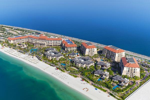 Areál pohľad zhora Sofitel Dubai The Palm Resort & Spa