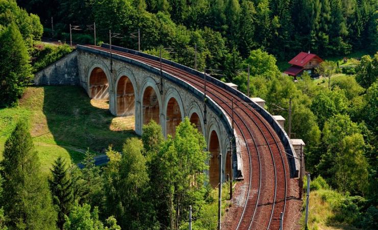 Semmeringský priesmyk- vlakový prejazd