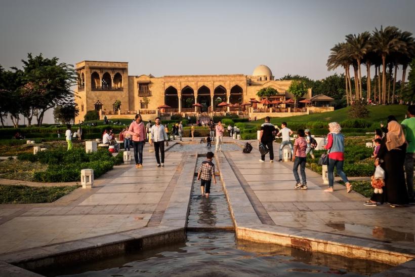 Park pri mešite al-Azhar. Káhira. Egypt