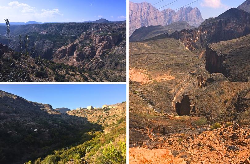 Ománske hory - Jabal Akhdar. Omán.