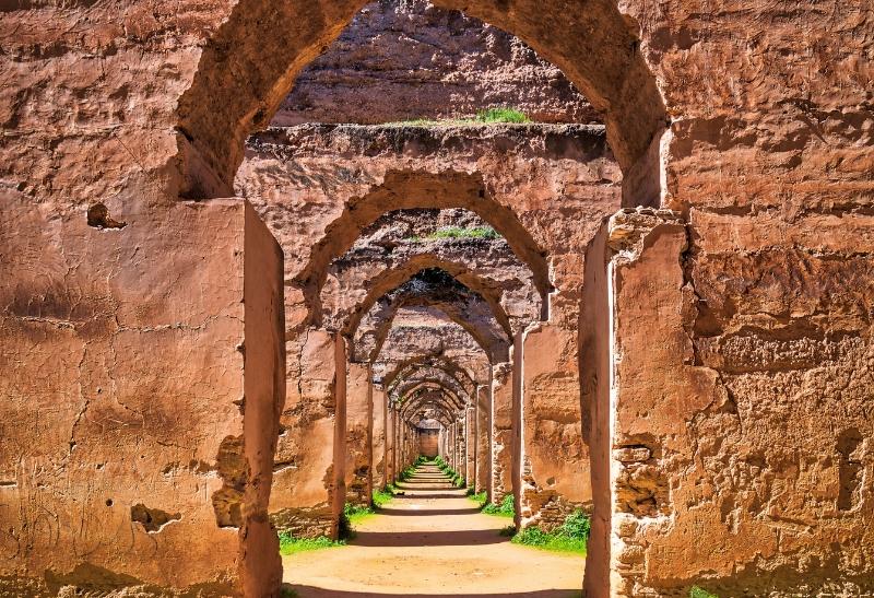 Histroické stajne v Meknes.