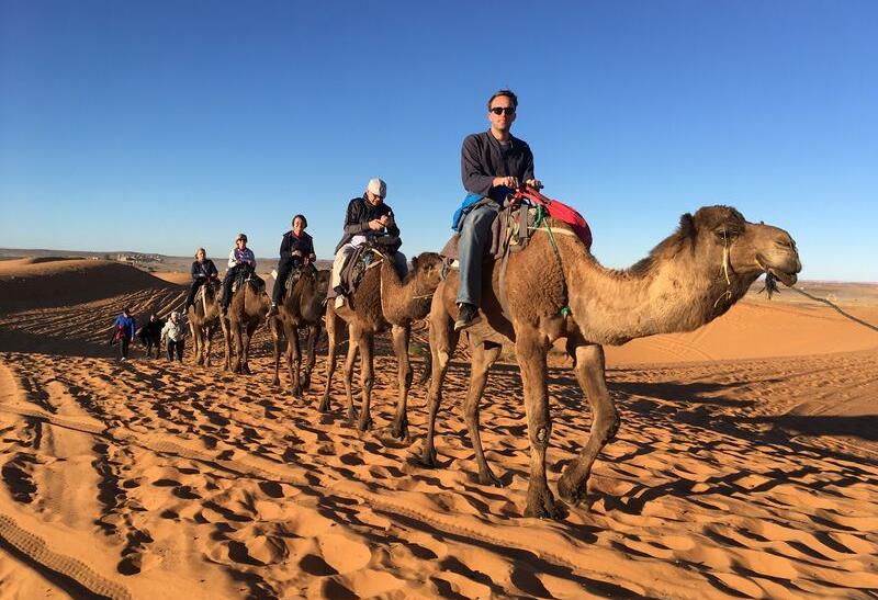 Výlet na ťavách v púšti