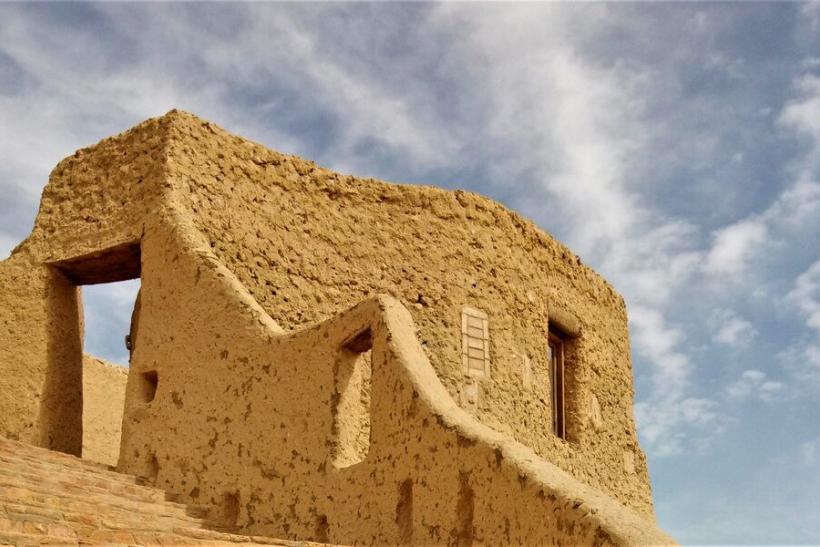 Typická púštna stavba. Siwa. Egypt.