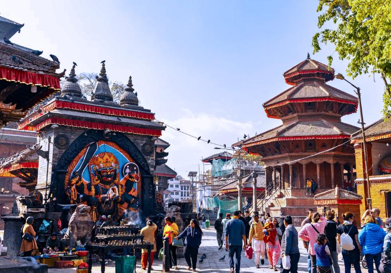 Pestré námestie Durbar v Kathamandú. Nepál. Foto:  unsplash.com